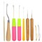 9 Pcs Bent Latch Hook Crochet Needle Set Dreadlocks Tool Crochet Hooks Hair Locking Tool for Hair Extension Braid Carpet Making and Other Craft